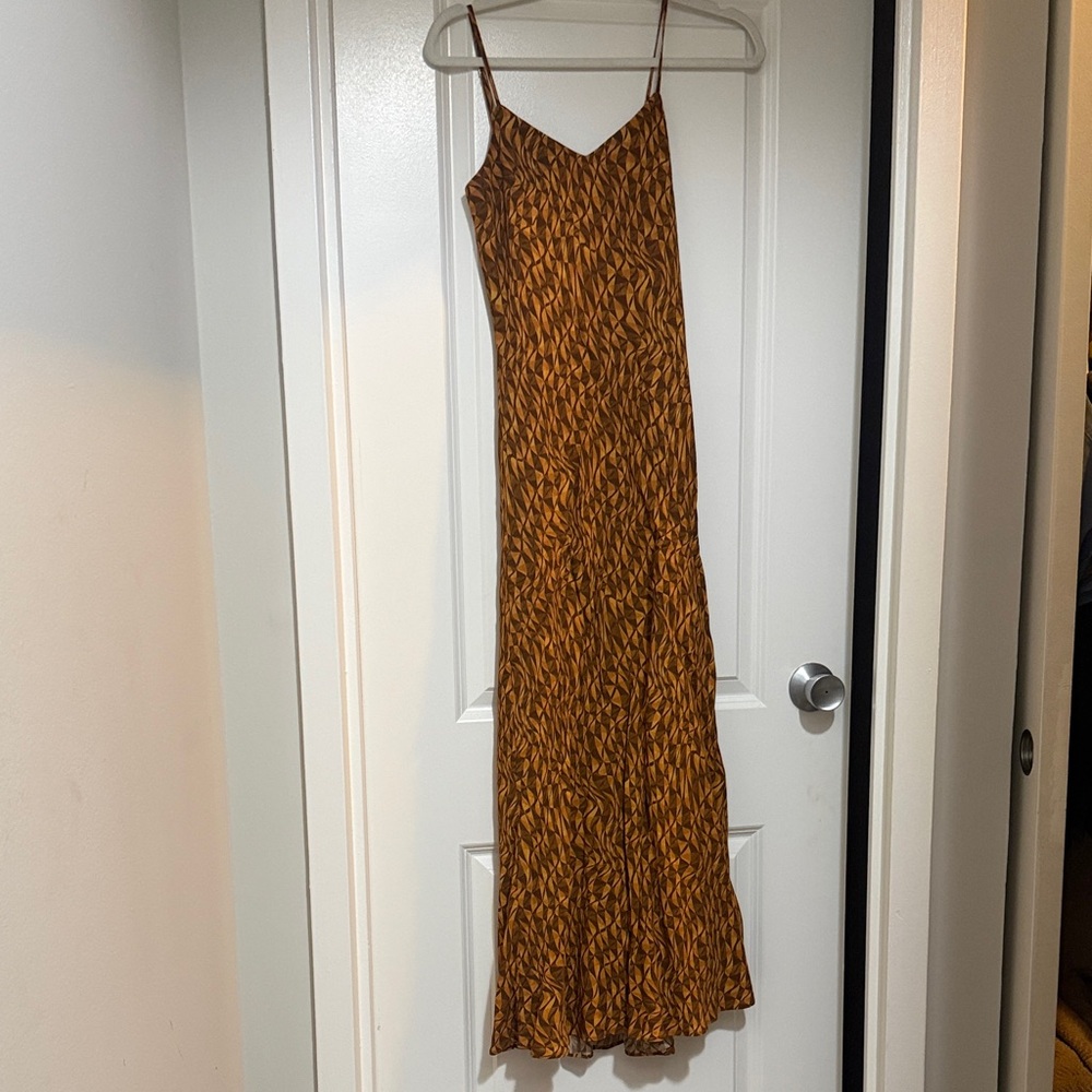 Favorite Daughter Tan Geo Print Maxi Dress